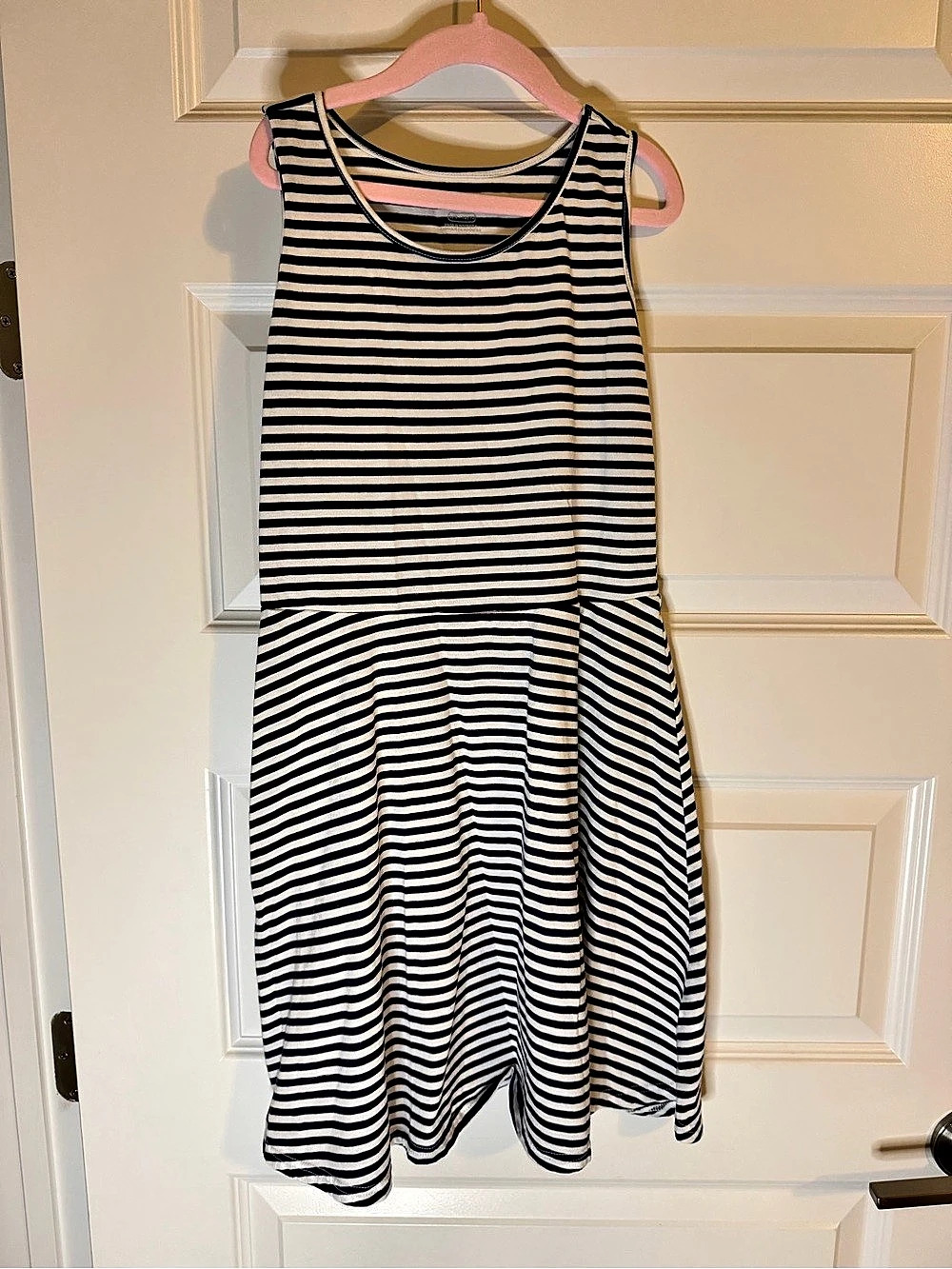 PLACE Girls Striped Mini Dress Blue & White Medium Like New